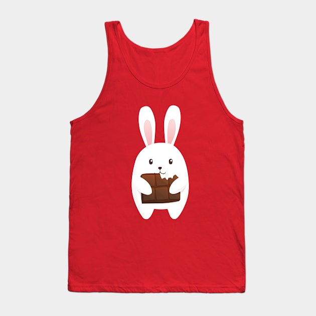 Little cute bunny with chocolate Tank Top by Olya Yatsenko